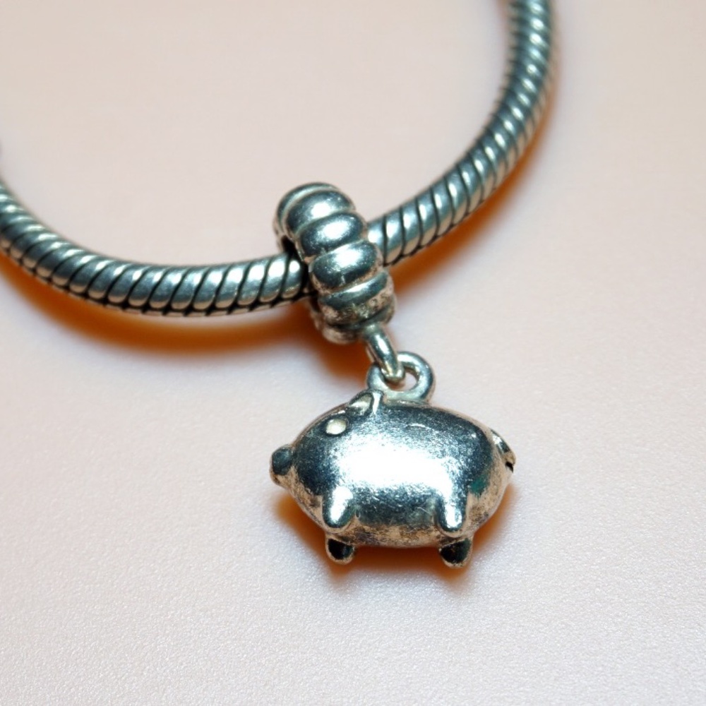 Auth Pandora Chinese Zodiac "Pig" Dangle Charm RET